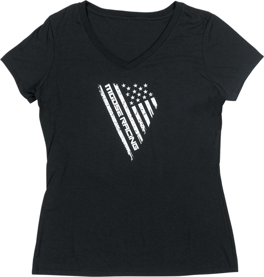 MOOSE RACING Women's Salute T-Shirt - Black - Large 3031-4168