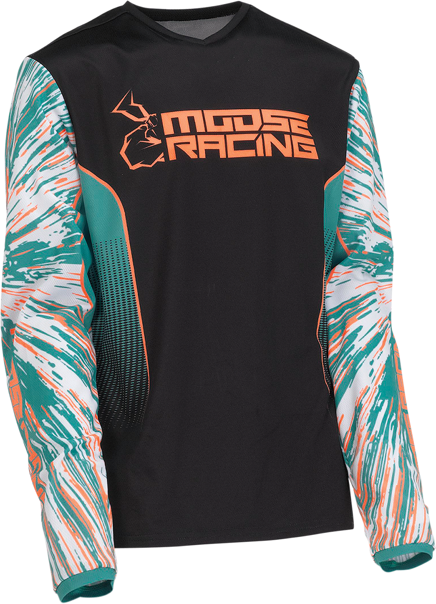 MOOSE RACING Youth Agroid Jersey - Teal/Orange/Black - XL 2912-2255
