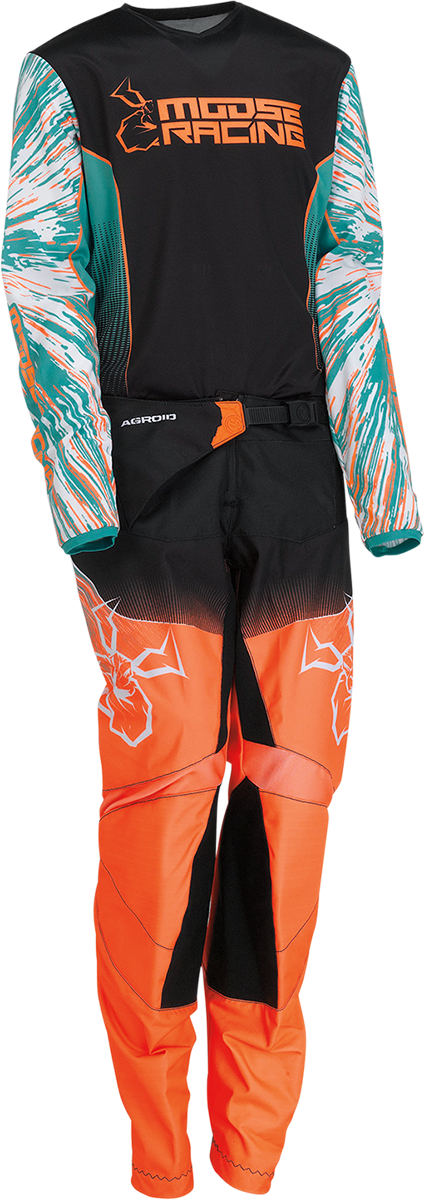 MOOSE RACING Youth Agroid Jersey - Teal/Orange/Black - XL 2912-2255