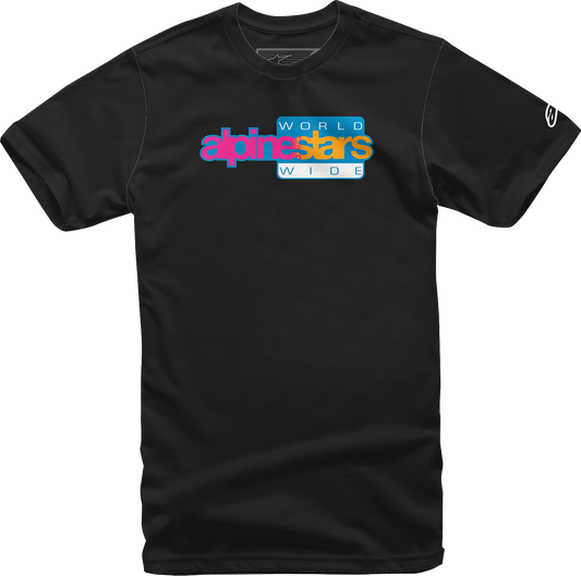ALPINESTARS World Wide Again T-Shirt - Black - Medium 1232-72236-10-M
