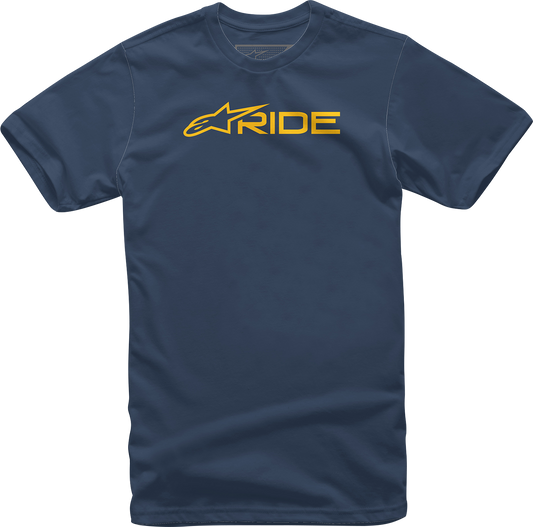 ALPINESTARS Ride 3.0 T-Shirt - Navy/Gold - Large 1232-722007059L
