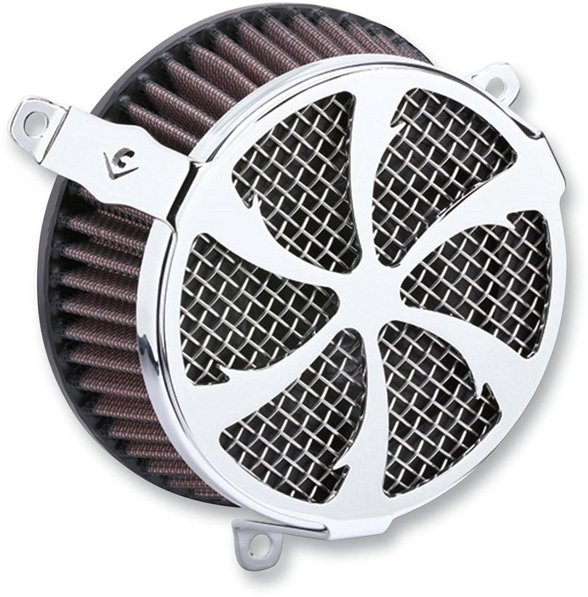 COBRA Air Filter - Swept - Chrome 606-0101-01-SB