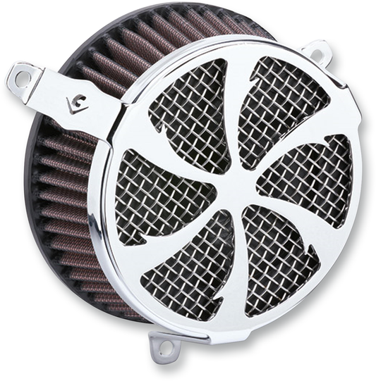 COBRA Air Filter - Swept - Chrome 606-0101-01-SB