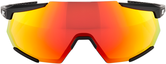 Racetrap Sunglasses - Soft Tact Black - Red Mirror Lens