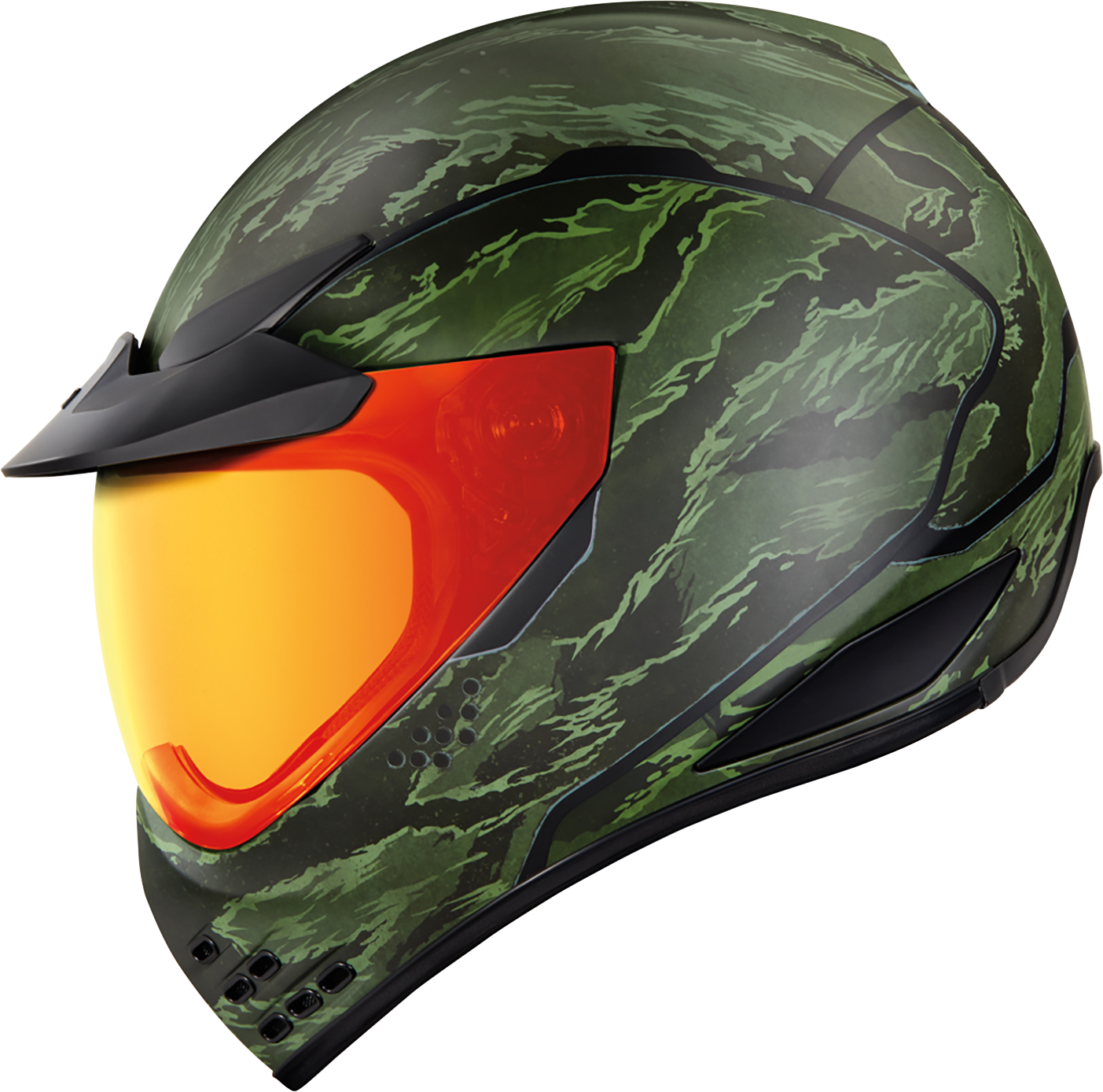 ICON Domain Helmet - Tiger's Blood - Green - Large 0101-14926