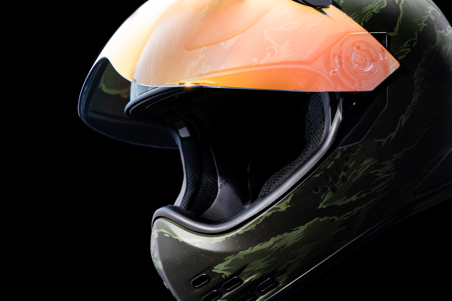 ICON Domain Helmet - Tiger's Blood - Green - Medium 0101-14925