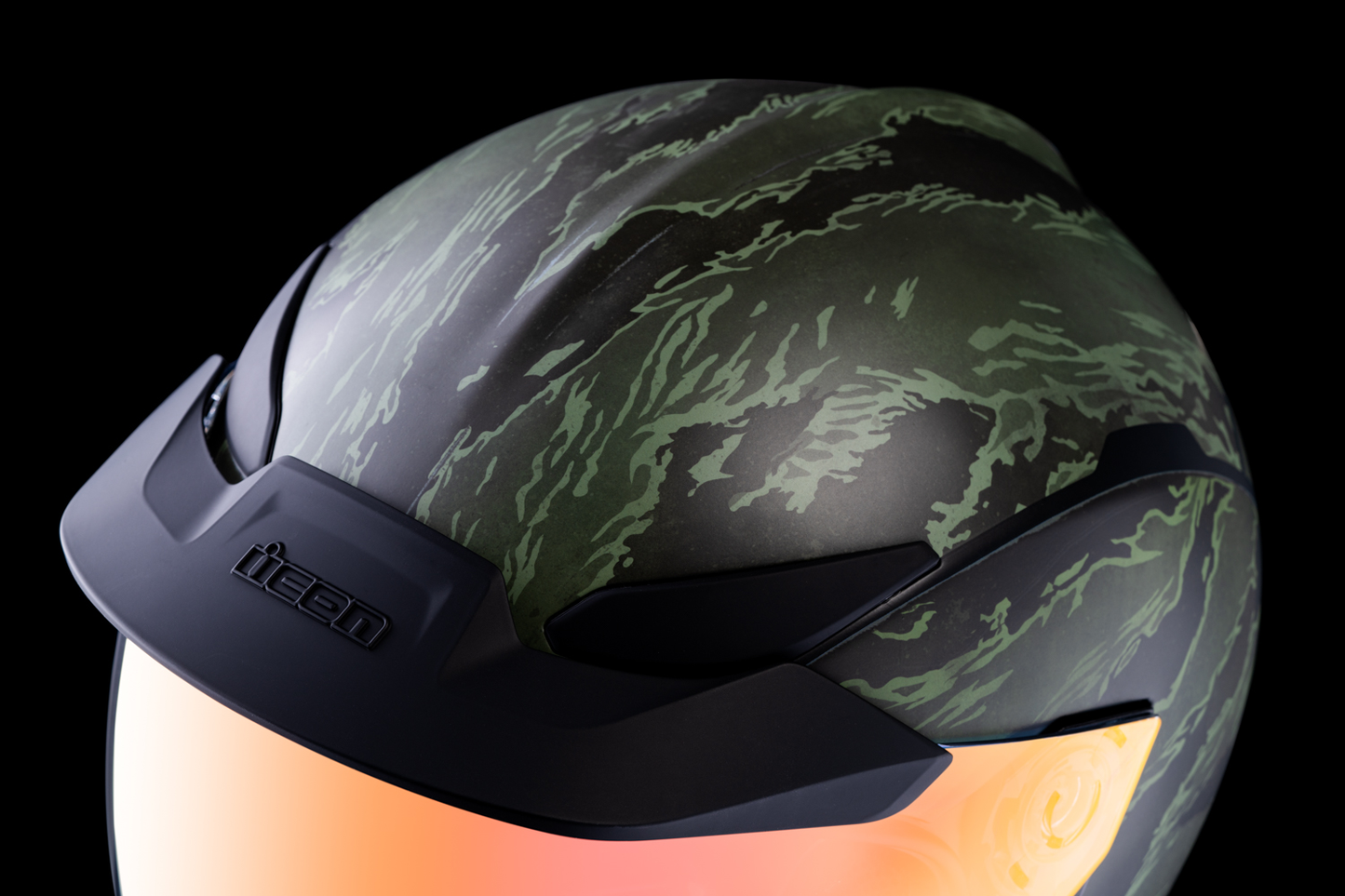 ICON Domain Helmet - Tiger's Blood - Green - Large 0101-14926