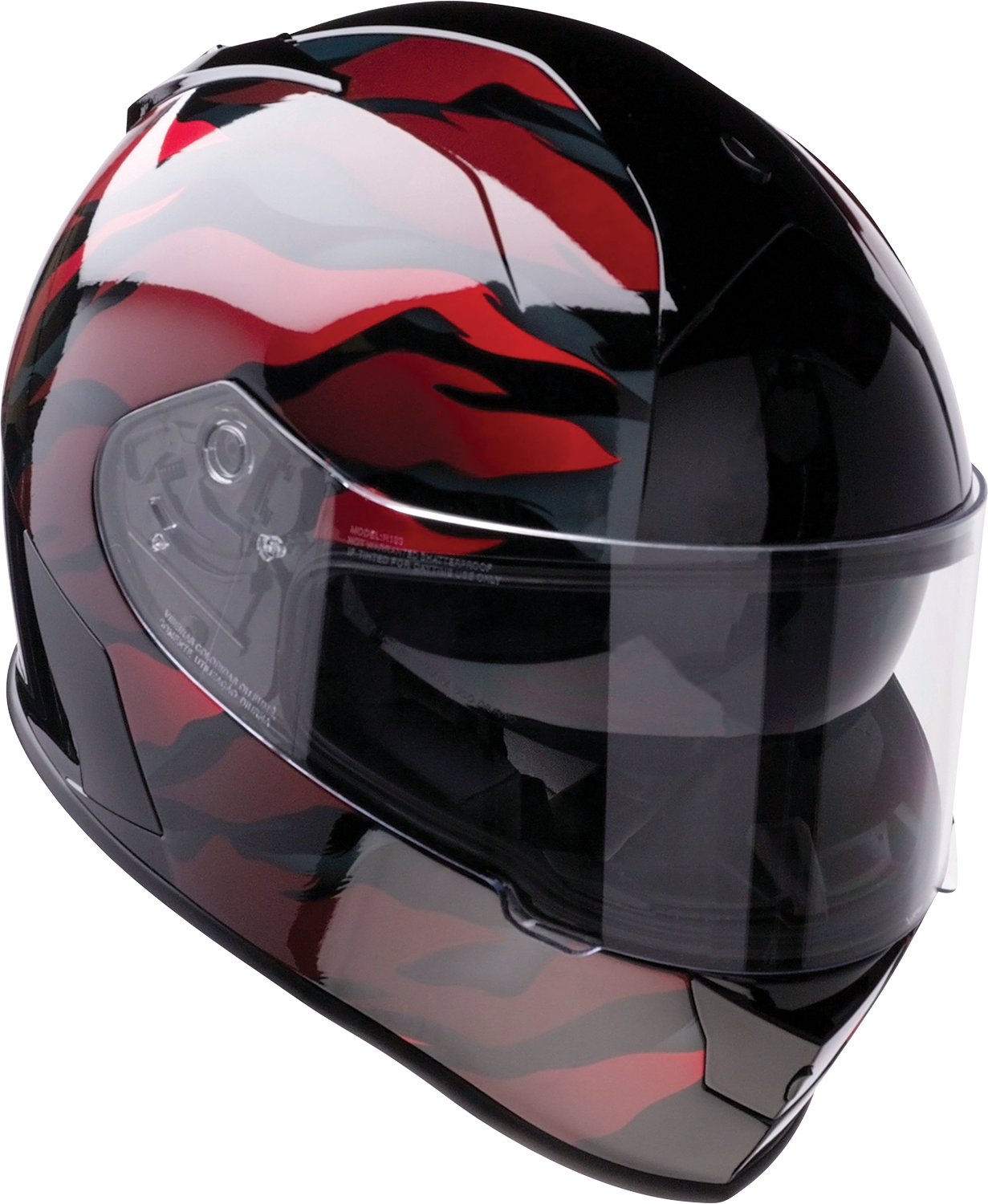 Z1R Warrant Helmet - Panthera - Black/Red - Large 010115208