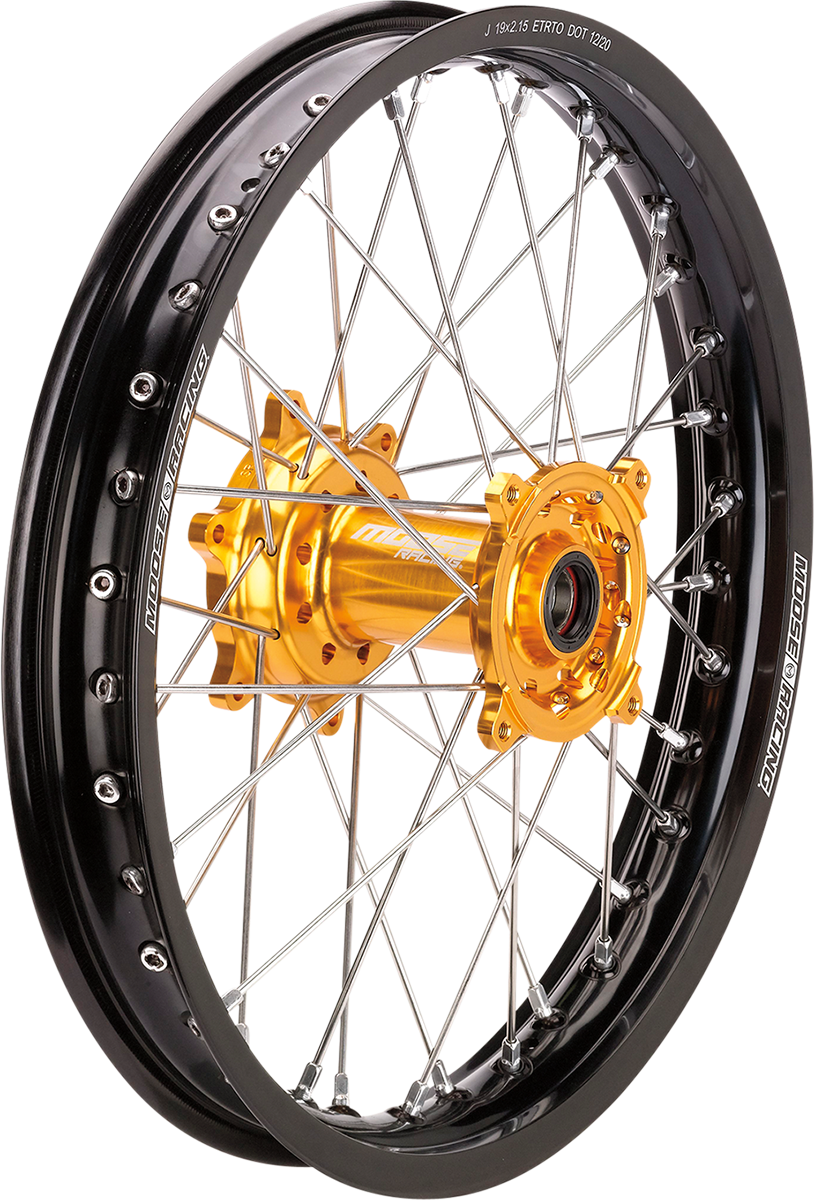 MOOSE RACING SX-1 Complete Wheel - Rear - Black Wheel/Gold Hub - 18" x 2.15" CR-21518BKBU