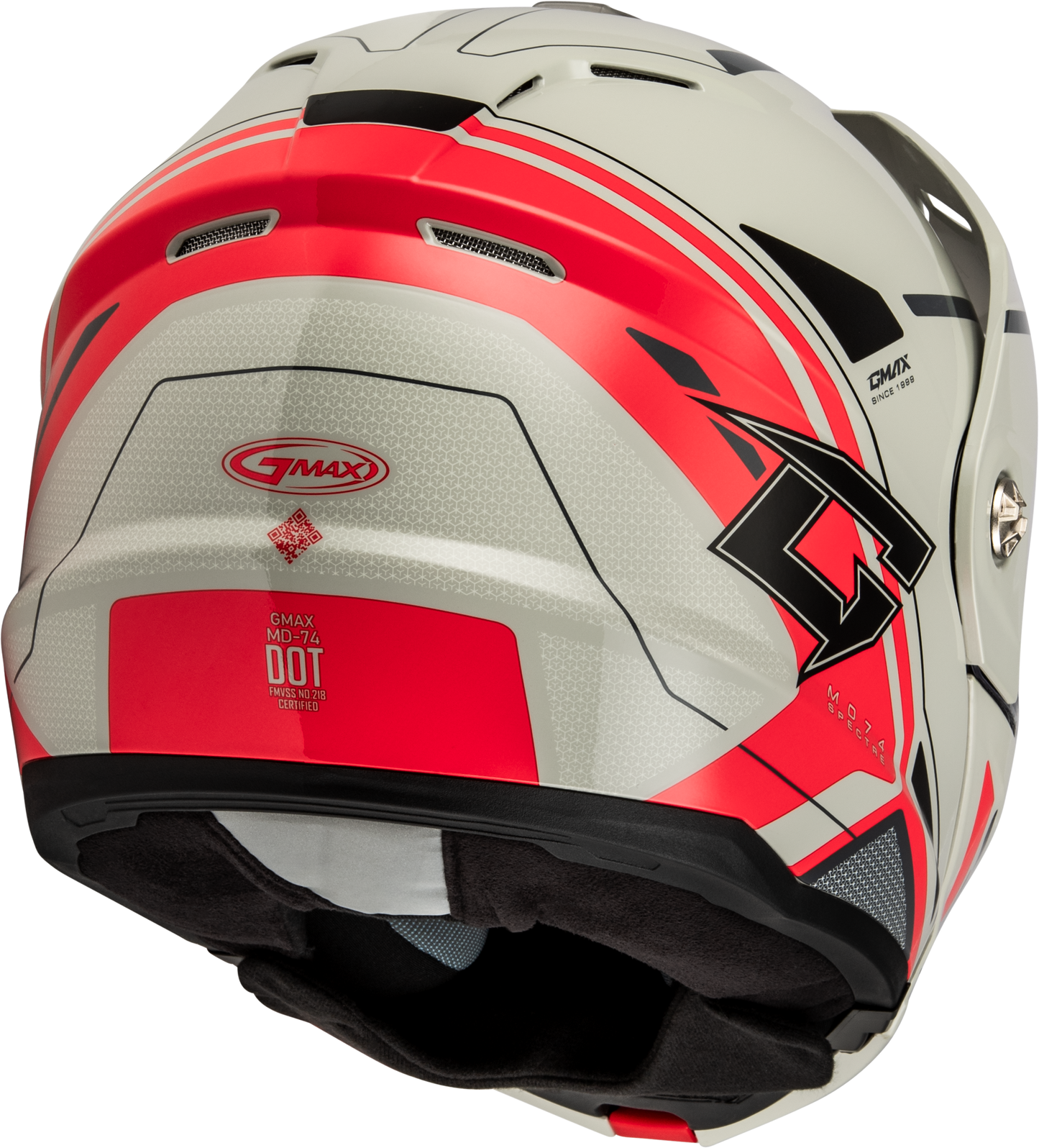 Md 74s Spectre Snow Helmet W/ Electric Shield White/Red 2x