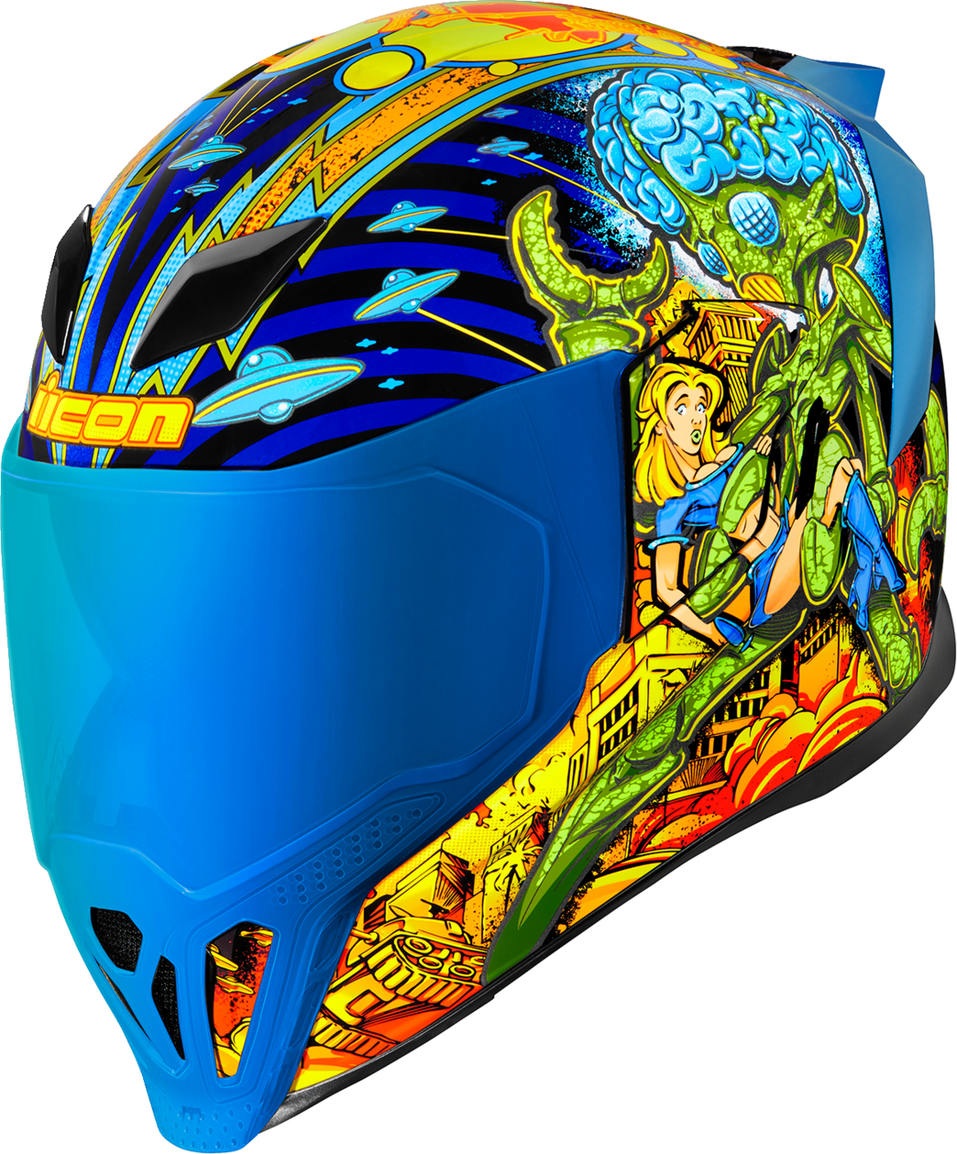 ICON Airflite Helmet - Bugoid Blitz - Blue - Small 0101-15547