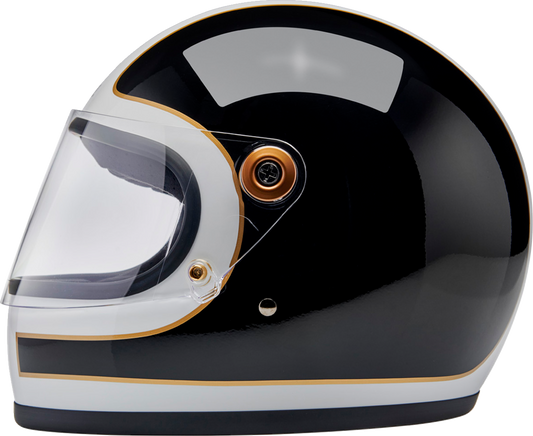 BILTWELL Gringo S Helmet - Gloss White/Black Tracker - XL 1003-566-505