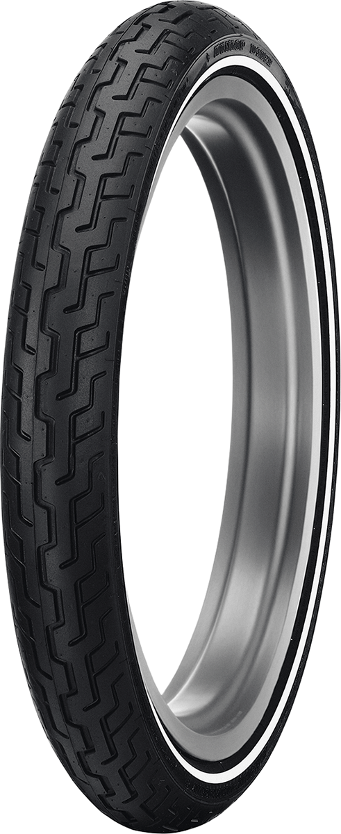 DUNLOP Tire - Harley-Davidson? D402* - Front - MH90-21 - Narrow Whitewall - 54H 45006206