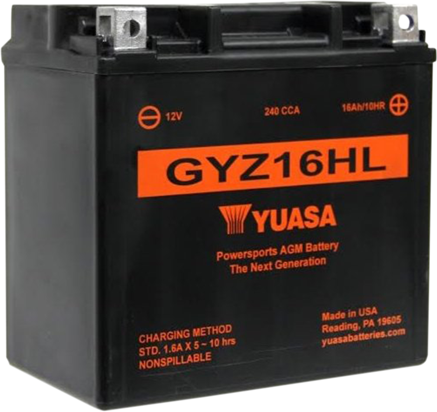 YUASA AGM Battery - GYZ16HL YUAM716GHL