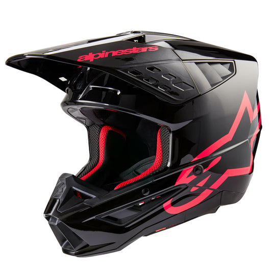 S M5 Corp Helmet Black/Diva Pink Glossy Xs