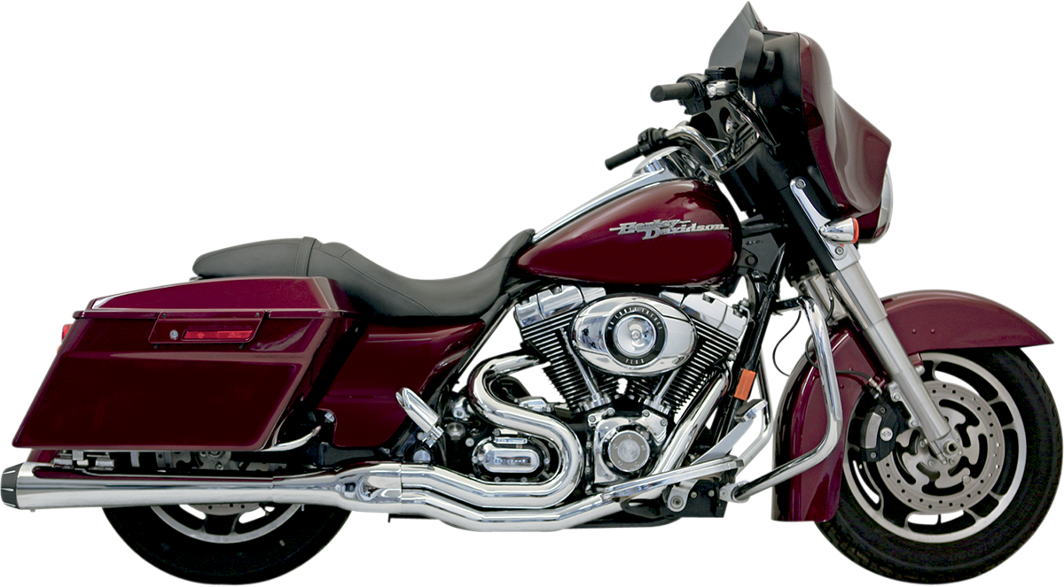 BASSANI XHAUST 2:1 Exhaust - Chrome - Megaphone - '95-'16 FL FLH-747