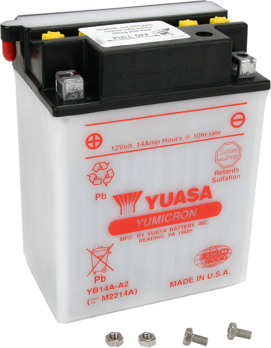 YUASA Battery - YB14A-A2 YUAM2214AIND