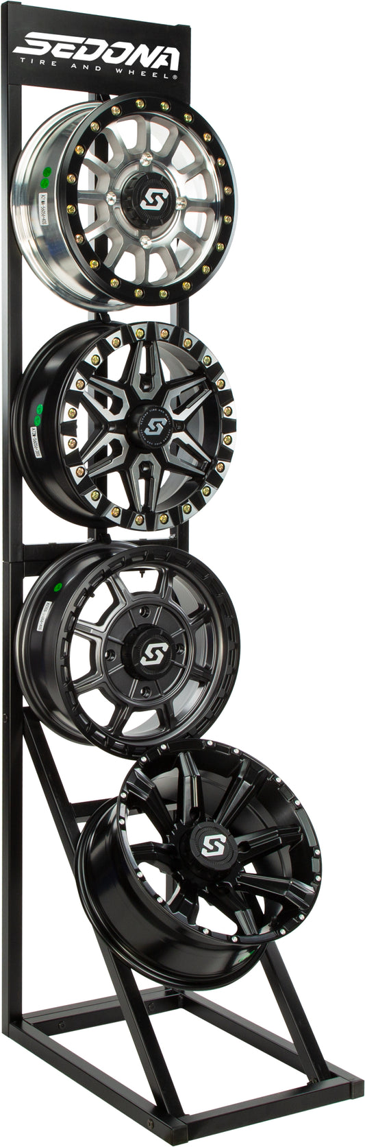 Sedona Wheel Display Holds Four Wheels