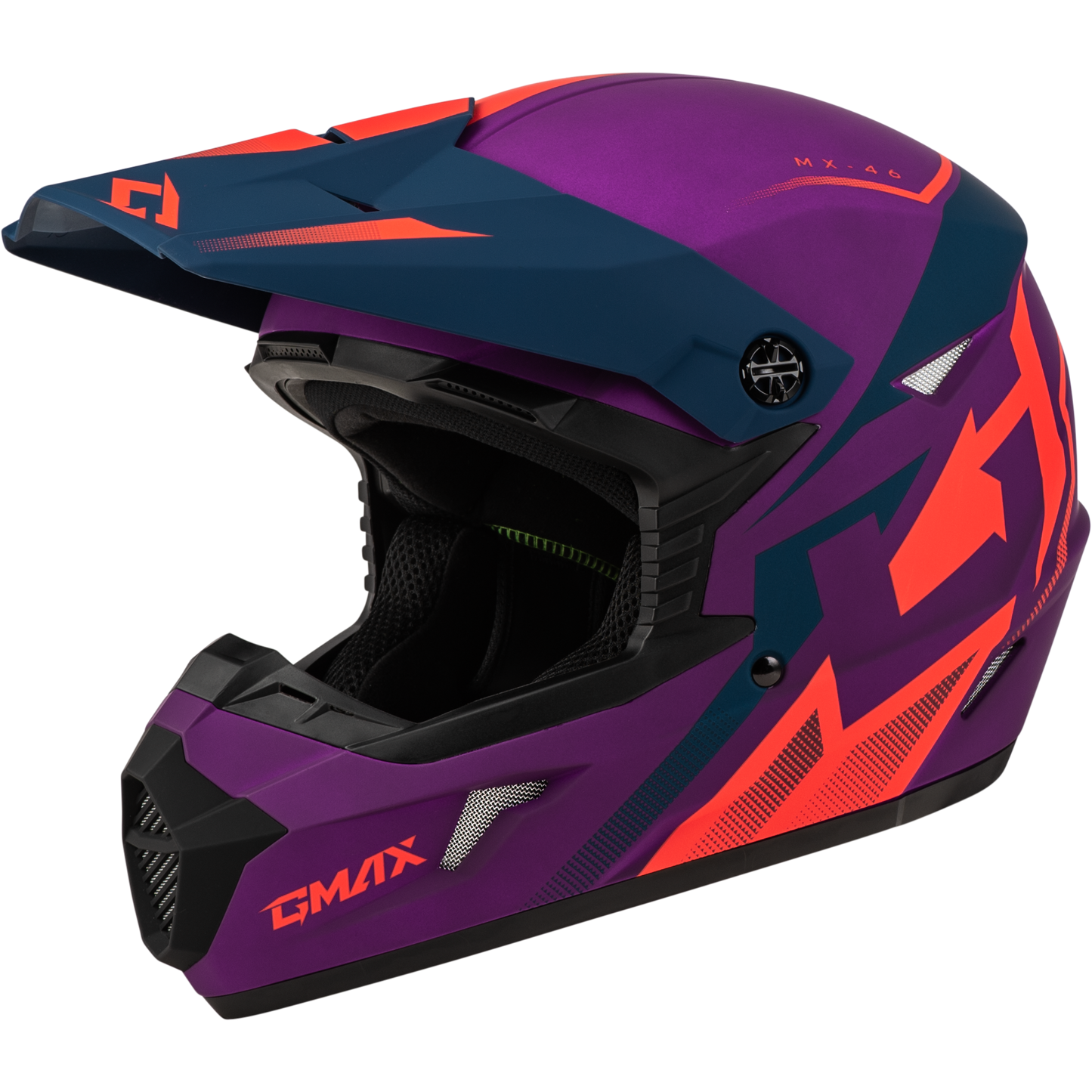 Mx 46 Compound Helmet Matte Purple/Coral/Blue Md