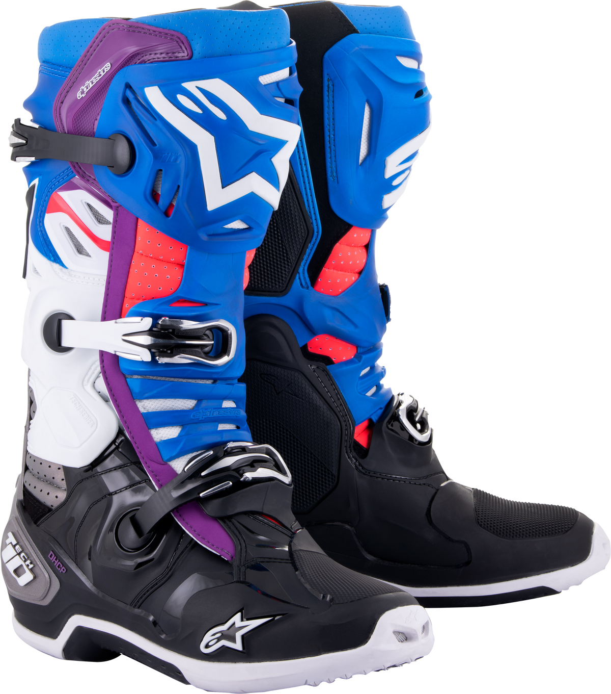 Tech 10 Supervented Boots Blk/Enamel Blu/Pur/Wht Sz 14