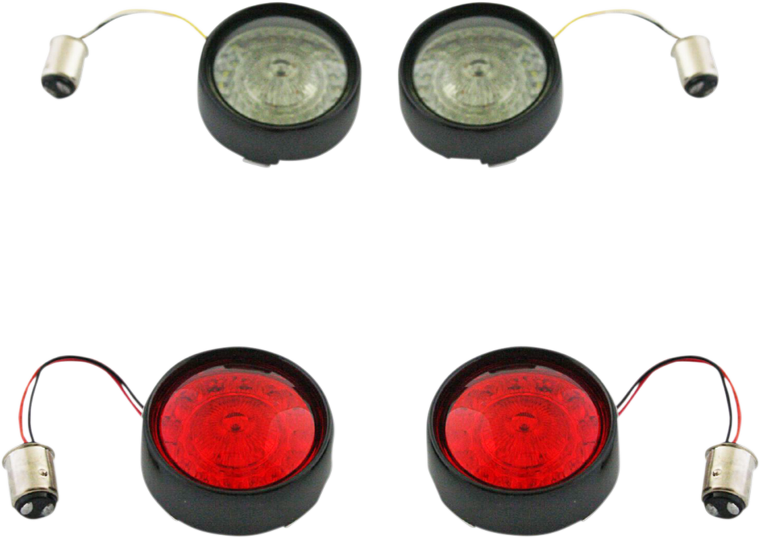 CUSTOM DYNAMICS Full Bullet Turn Signal Conversion Kit  - Black PB-BCM2-BB-B
