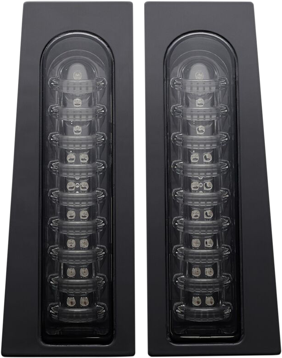 CUSTOM DYNAMICS Saddlebag Lights -  Smoke - Gloss Black PB-FILL-S-B