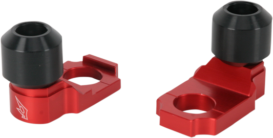 DRIVEN RACING Axle Block Sliders - Kawasaki ZX-6R - Red DRAX-104-RD