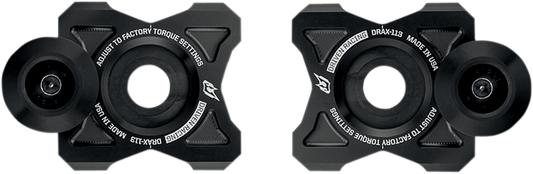 DRIVEN RACING Axle Block Sliders - Kawasaki - Black DRAX-113-BK