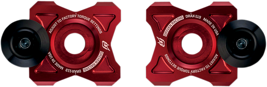 DRIVEN RACING Axle Block Sliders - Kawasaki - Red DRAX-113-RD