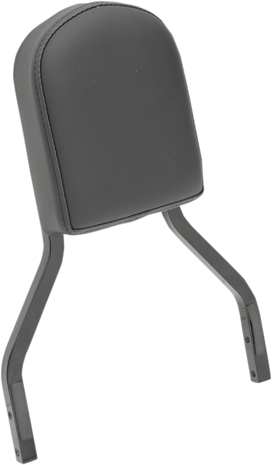 DRAG SPECIALTIES Sissy Bar Pad - Short - Smooth - Black W/Solar Reflective Leather Top Stitch 0822-0299