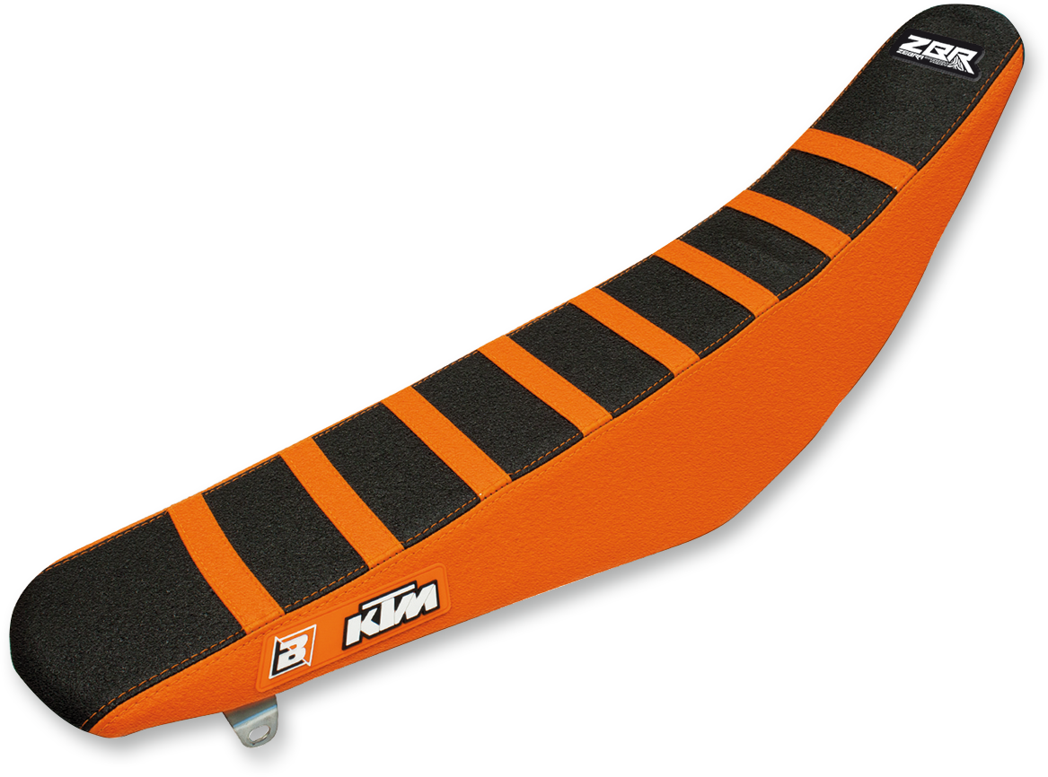BLACKBIRD RACING Zebra Seat Cover - Black/Orange - SXF 1524Z