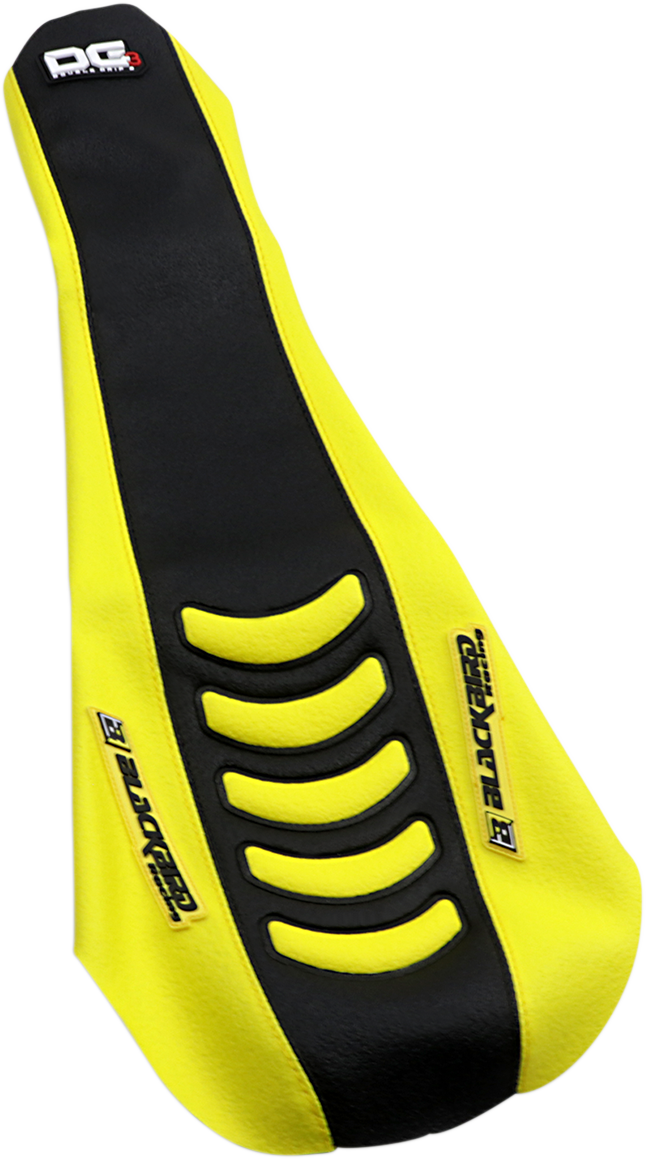 BLACKBIRD RACING Double Grip 3 Seat Cover - Black/Yellow - Suzuki 1325HUS