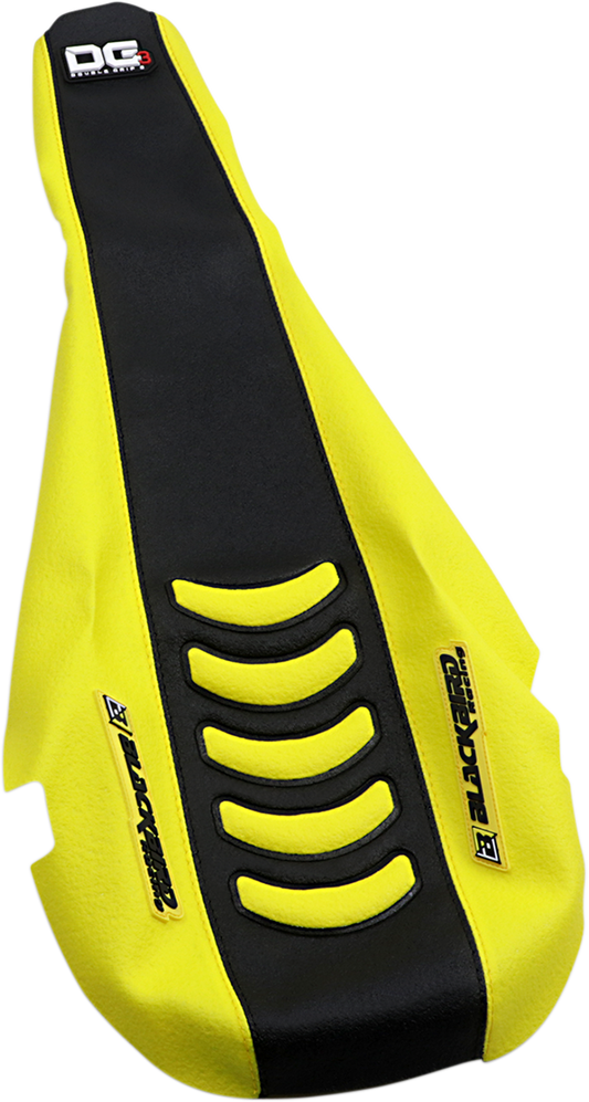 BLACKBIRD RACING Double Grip 3 Seat Cover - Black/Yellow - Suzuki 1330HUS