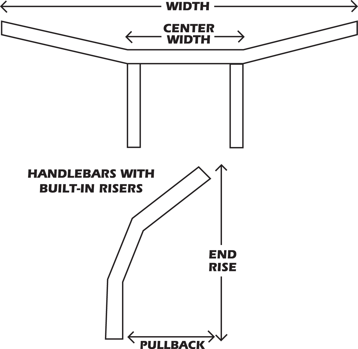 DRAG SPECIALTIES Handlebar - T-Bar - Buffalo - 8" - Chrome 0601-1014