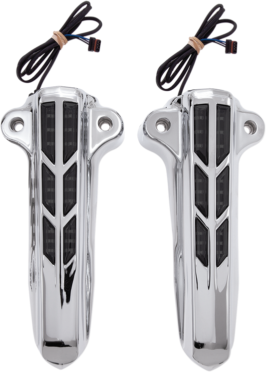 CIRO Forkini Lower Leg Covers - Chrome - With LEDs 43001