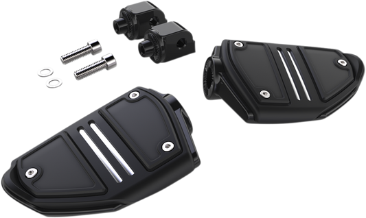 CIRO Twin Rail Footpeg - With Mount - Black - Softail 61426