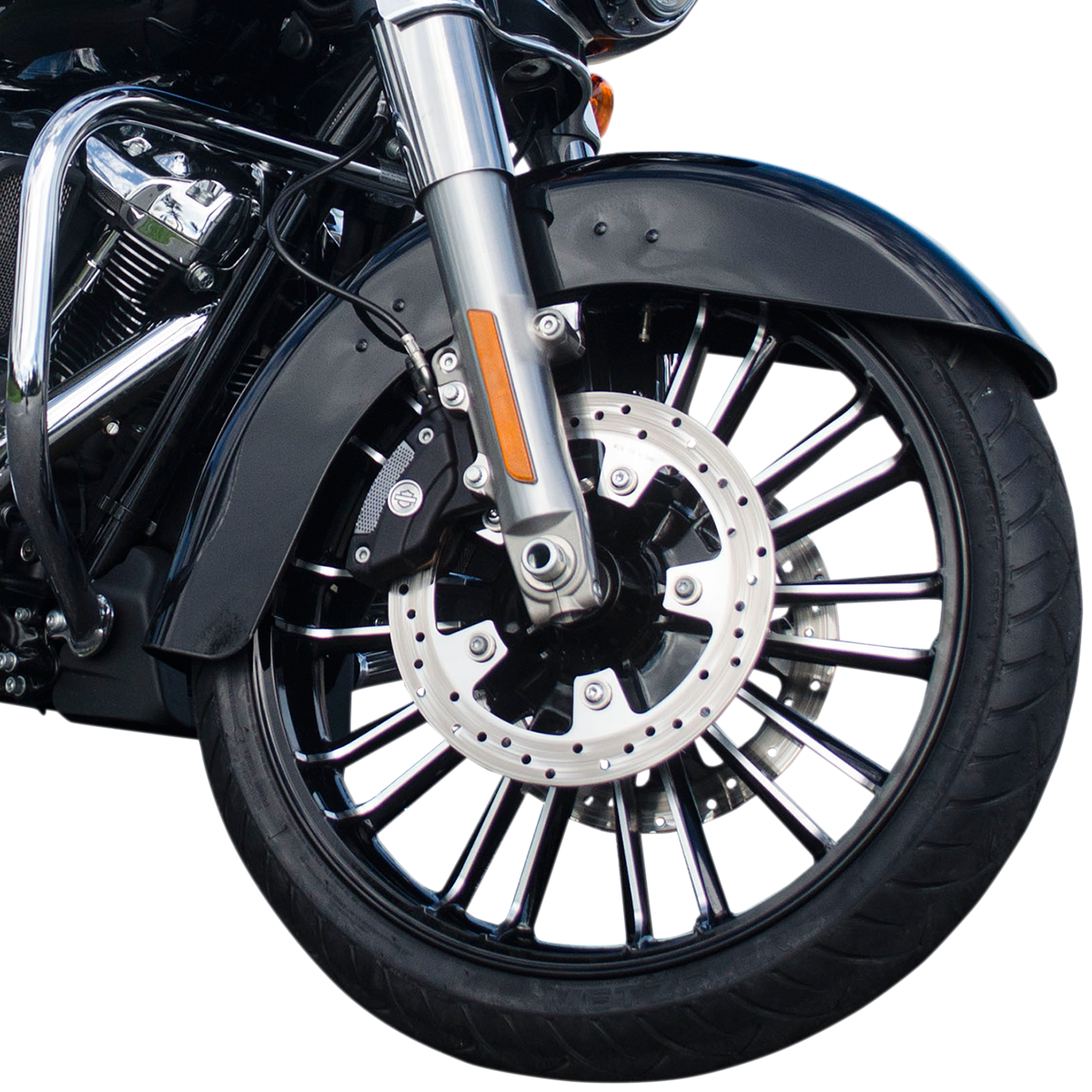 COASTAL MOTO Front Wheel - Atlantic 3D - Dual Disc/No ABS - Black - 21"x3.50" - '08+ FL 3D-ATL213BC