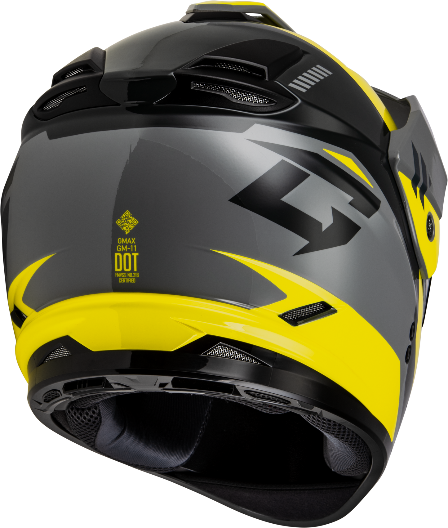 Gm 11s Ronin Snow Helmet W/ Elec Shld Yellow/Slvr/Grey Lg