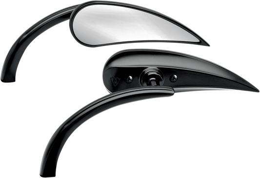 ARLEN NESS Teardrop Rad 2 Mirror - Black - Right 13-401