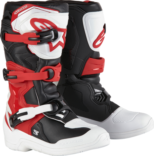 Tech 3s Youth Boots Wht/Blk/Bt Red Sz 5