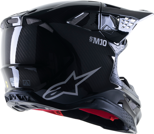 Supertech S M10 Solid Helmet Black Glossy/Carbon 2x