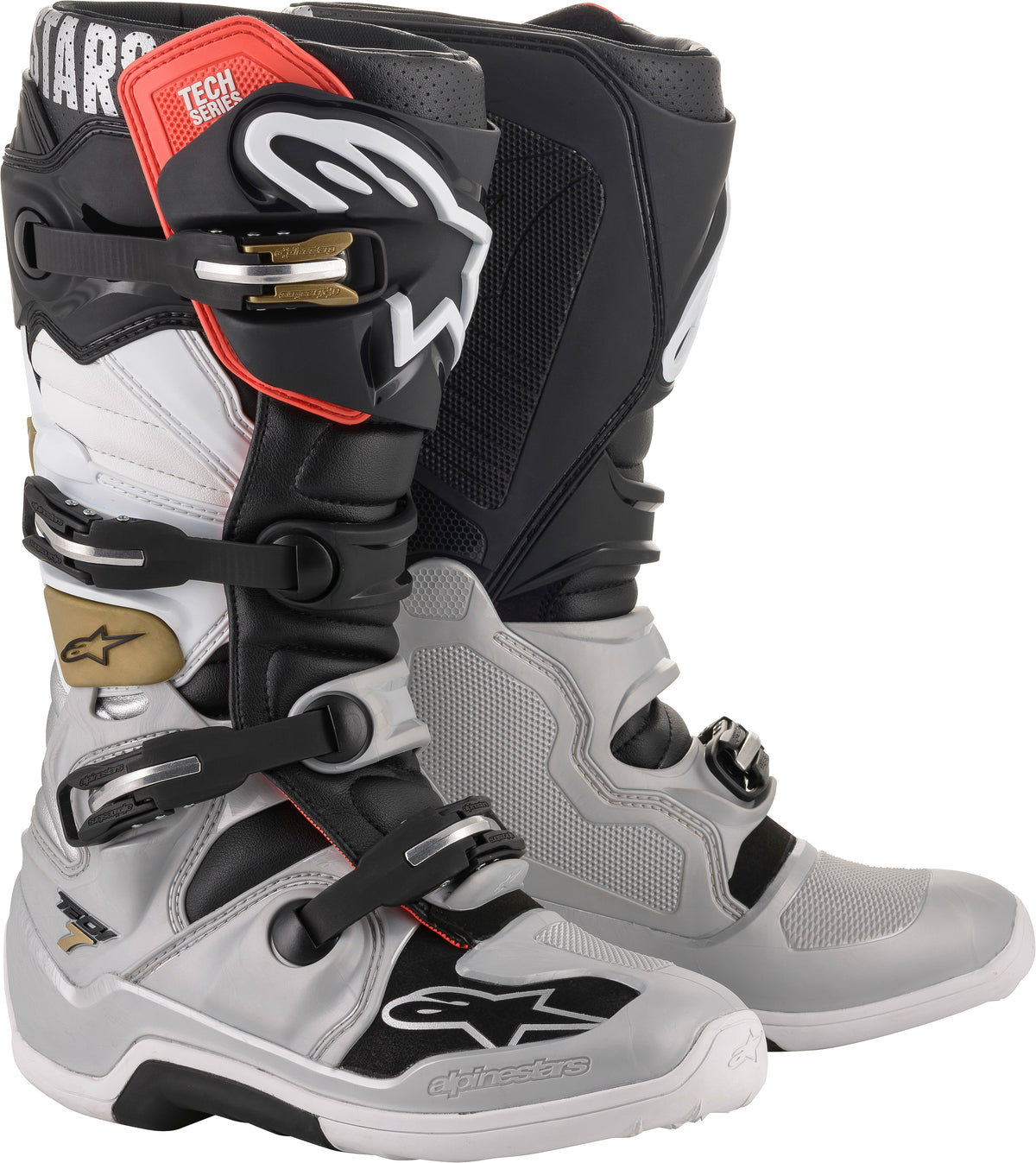 Tech 7 Boots Black/Silver/White/Gold Sz 13