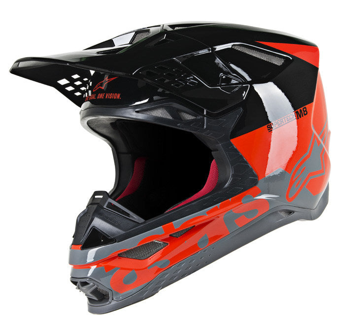 S.Tech S M8 Radium Helmet Red/Black/Grey Xl