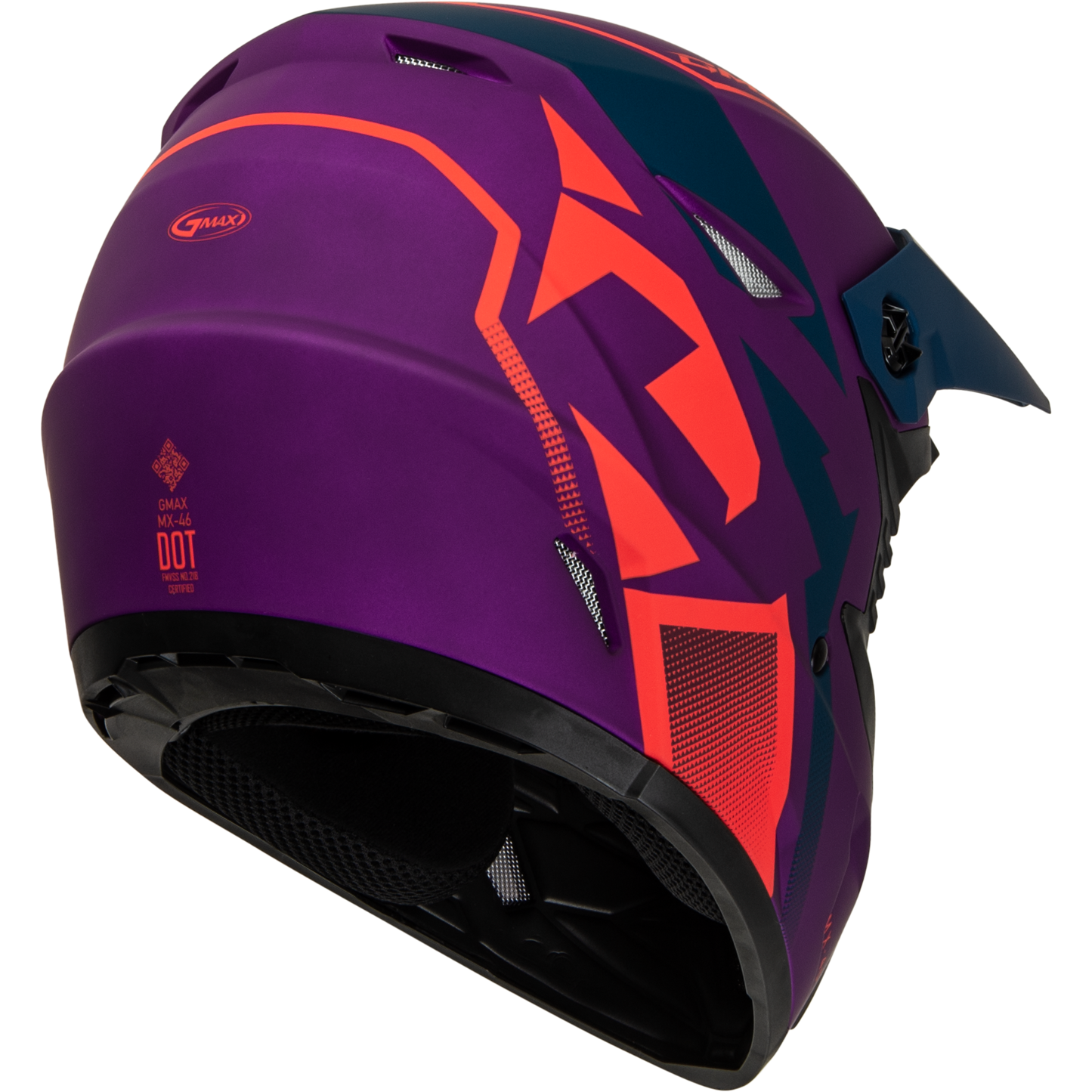 Mx 46 Compound Helmet Matte Purple/Coral/Blue Sm
