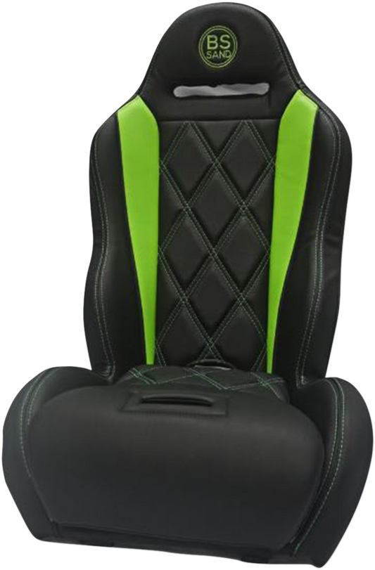 BS SAND Performance Seat - Big Diamond - Black/Green PEBUGRBDT