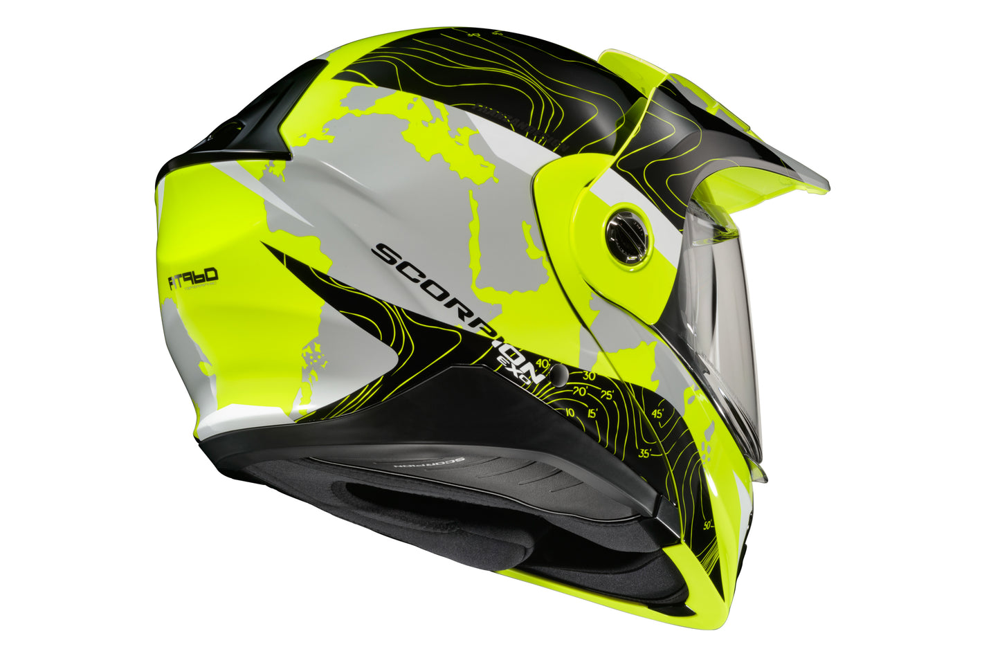 Exo At960 Modular Helmet Topographic Hi Vis/Black 3x