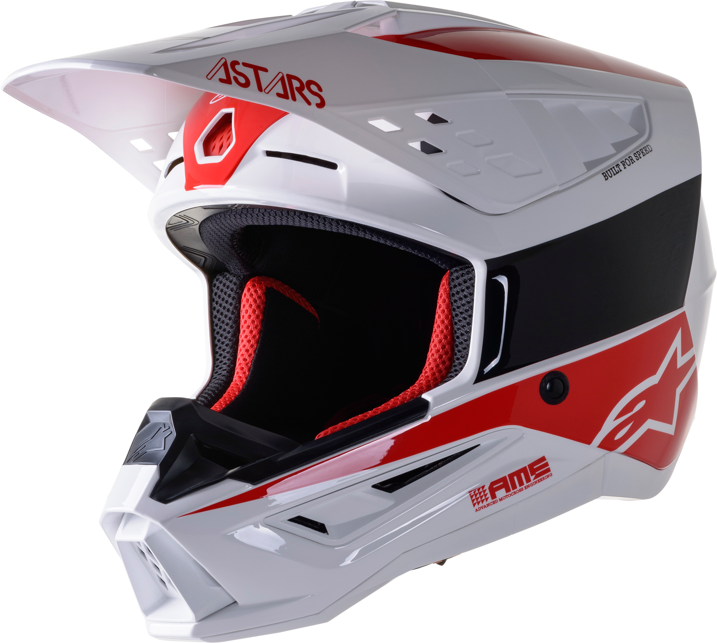 S M5 Bond Helmet White/Red Glossy Sm