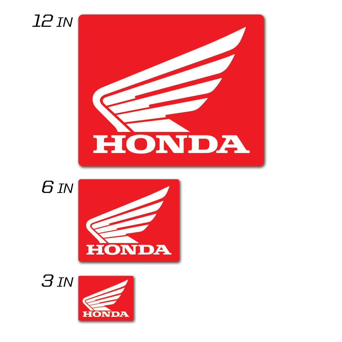 Honda Icon Decal 12" Squared
