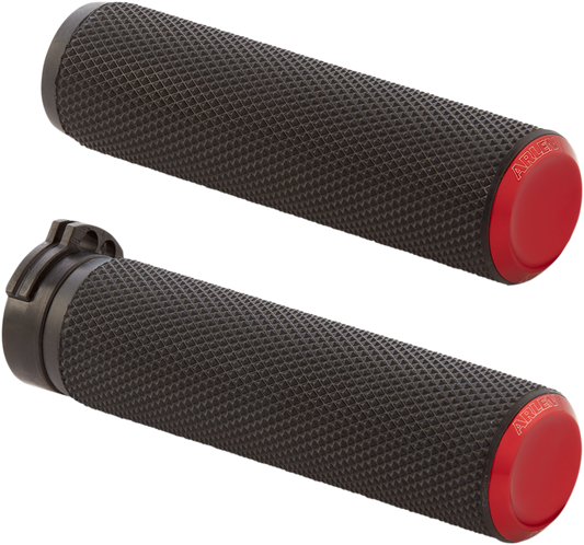 ARLEN NESS Grips - Knurled - TBW - Red 07-346
