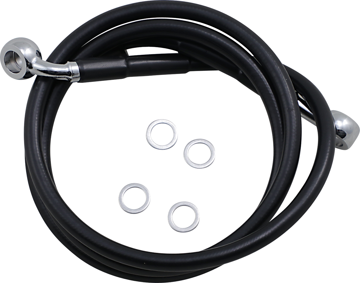 DRAG SPECIALTIES Brake Line - +2" - Black - XL 618763-2BLK